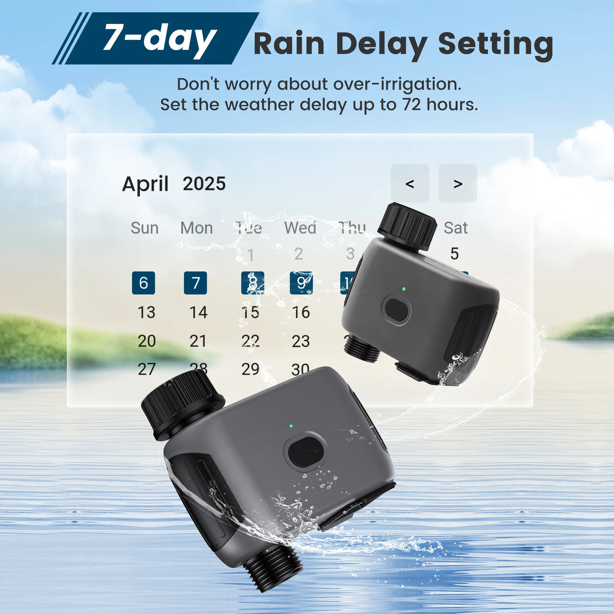 GIRIER Smart Water Timer - WiFi Sprinkler for Drip Irrigation with Alexa &amp; Google