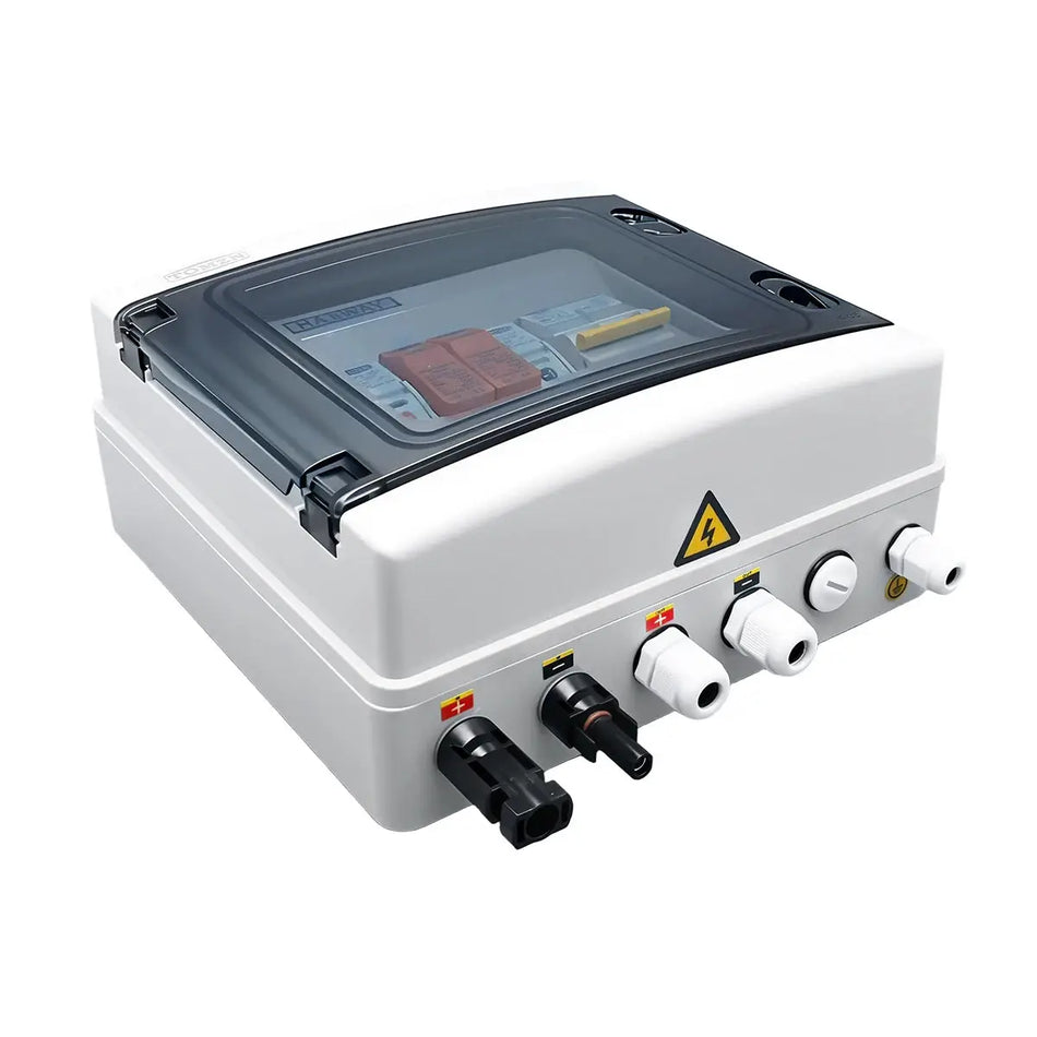 TOMZN Solar Photovoltaic PV Combiner Box With Lightning Protection 1 Input 1 Out DC 600V Fuse MCB SPD Waterproof Box IP65 by InterCyprus Trading Ltd
