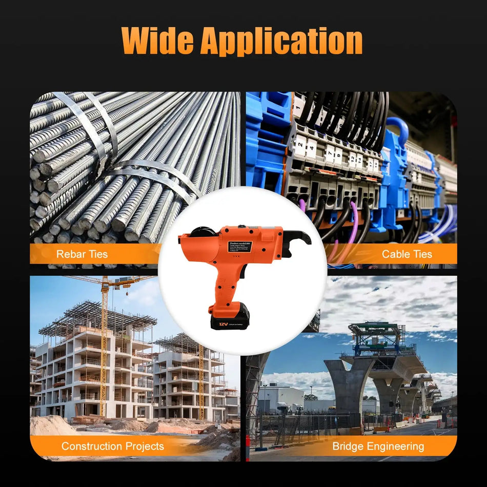 Automatic Handheld Rebar Tying Tool 8-34MM 12V &ndash; Fast Tying
