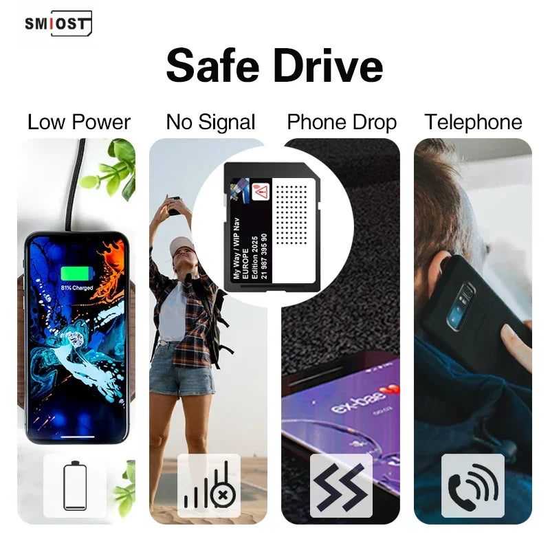 2025 Navigation SD Card 16GB &ndash; EU Morocco Map Upgrade