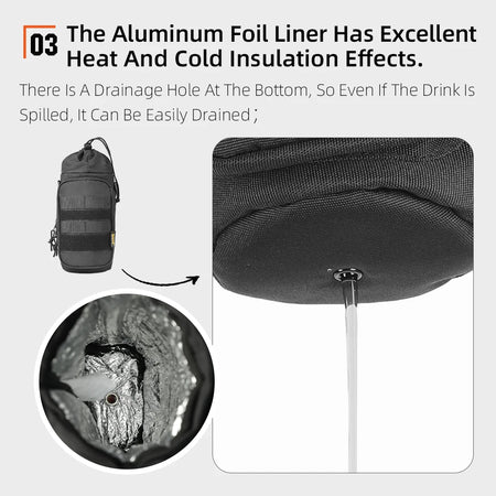 Rhinowalk Motorcycle Bottle Holder &ndash; Quick-Release Insulated Design