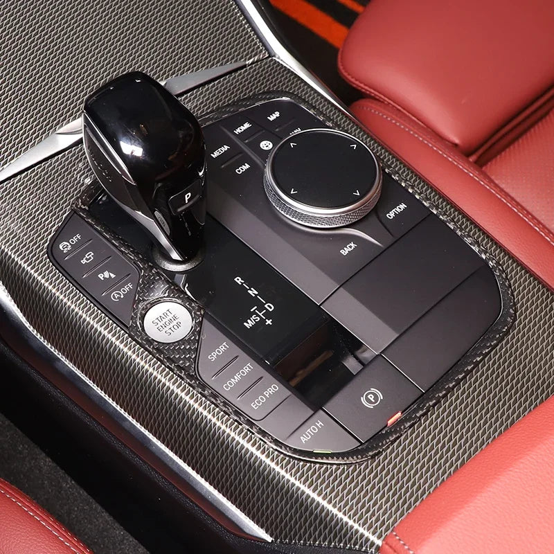 Painel de acabamento em fibra de carbono real para BMW séries 1 2 3 4 8