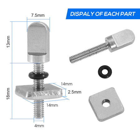 Stainless Steel Surfboard Fin Screws - Easy Install, No Tool Needed