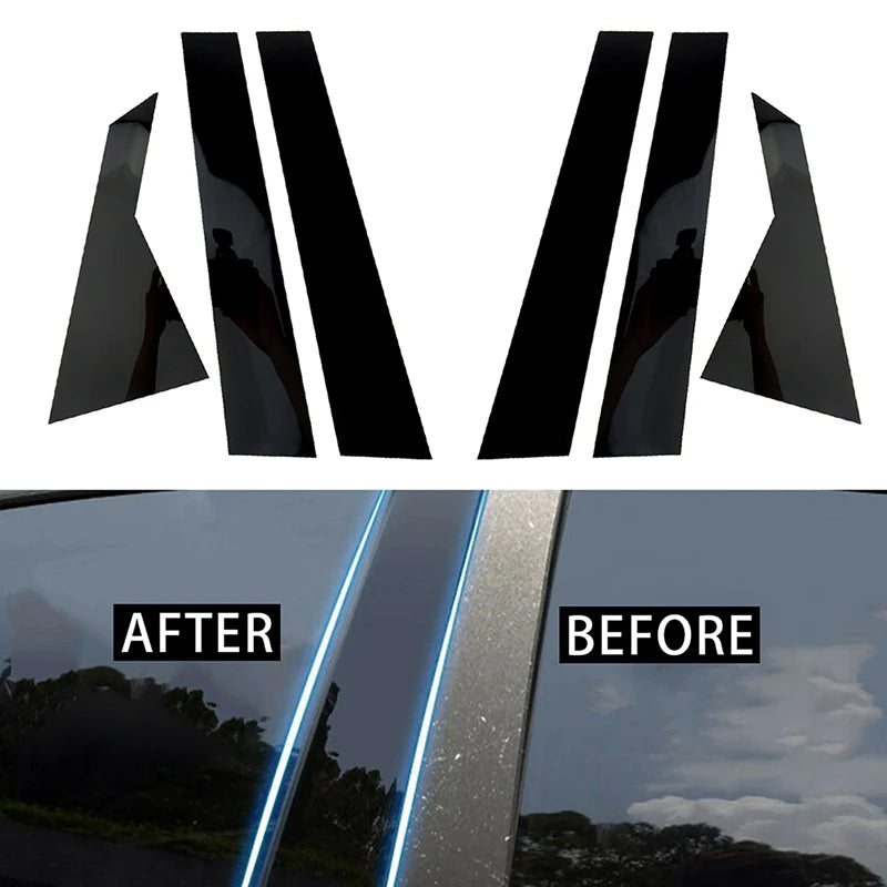 Huse pentru stâlpii feronerie pentru Hyundai Sonata, tratate UV, trim din policarbonat, set de 6 piese