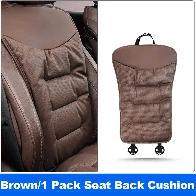 Vtear Universal Car Backrest Pad Front Seat Cushion Back Support Trim Breathable Hole Anti Slip Soft Padded Interior Accessories by InterCyprus Trading Ltd