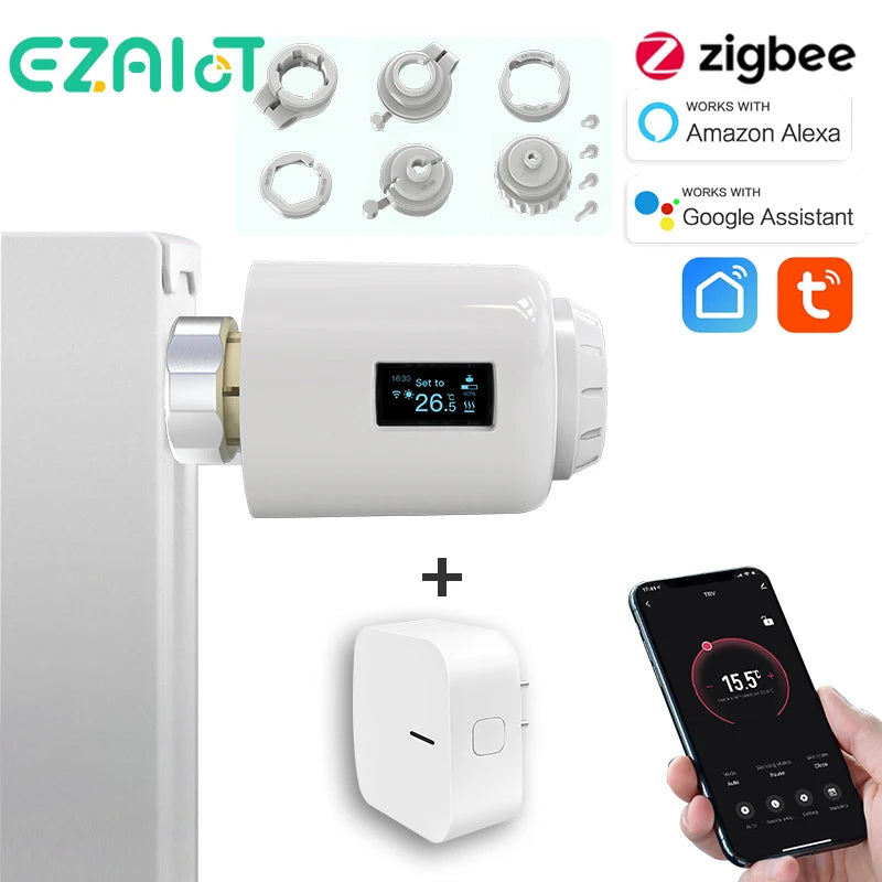 Tuya Zigbee Smart Radiator Valve &ndash; Voice Assistant Ready
