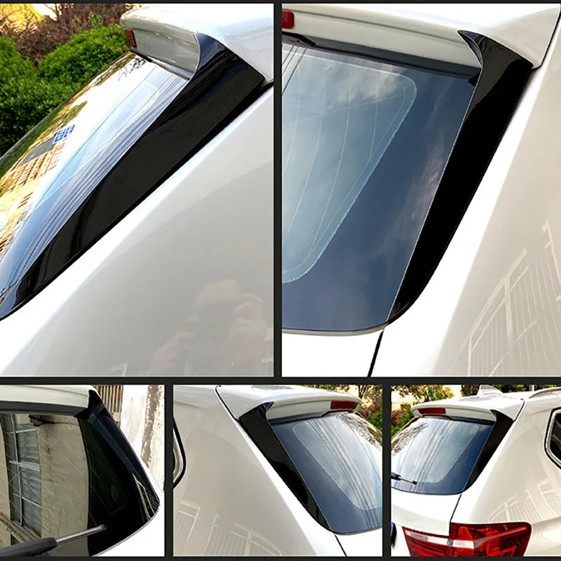 BMW X3 F25 için Arka Cam Yan Spoiler, Parlak Siyah ABS Plastik, Aerodinamik Tasarım, Dayanıklı Otomotiv Aksesuarı