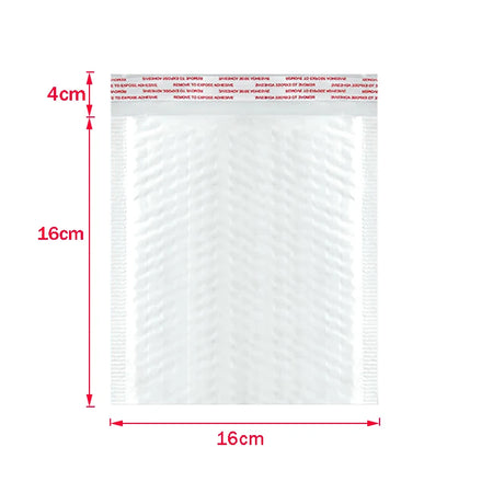ALSMT Shockproof White Foam Envelope Bubble Bags - Pack of 50 16x16cm     50pcs