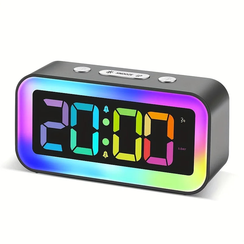 Smart LED Voice-Controlled Alarm Clock GRAY