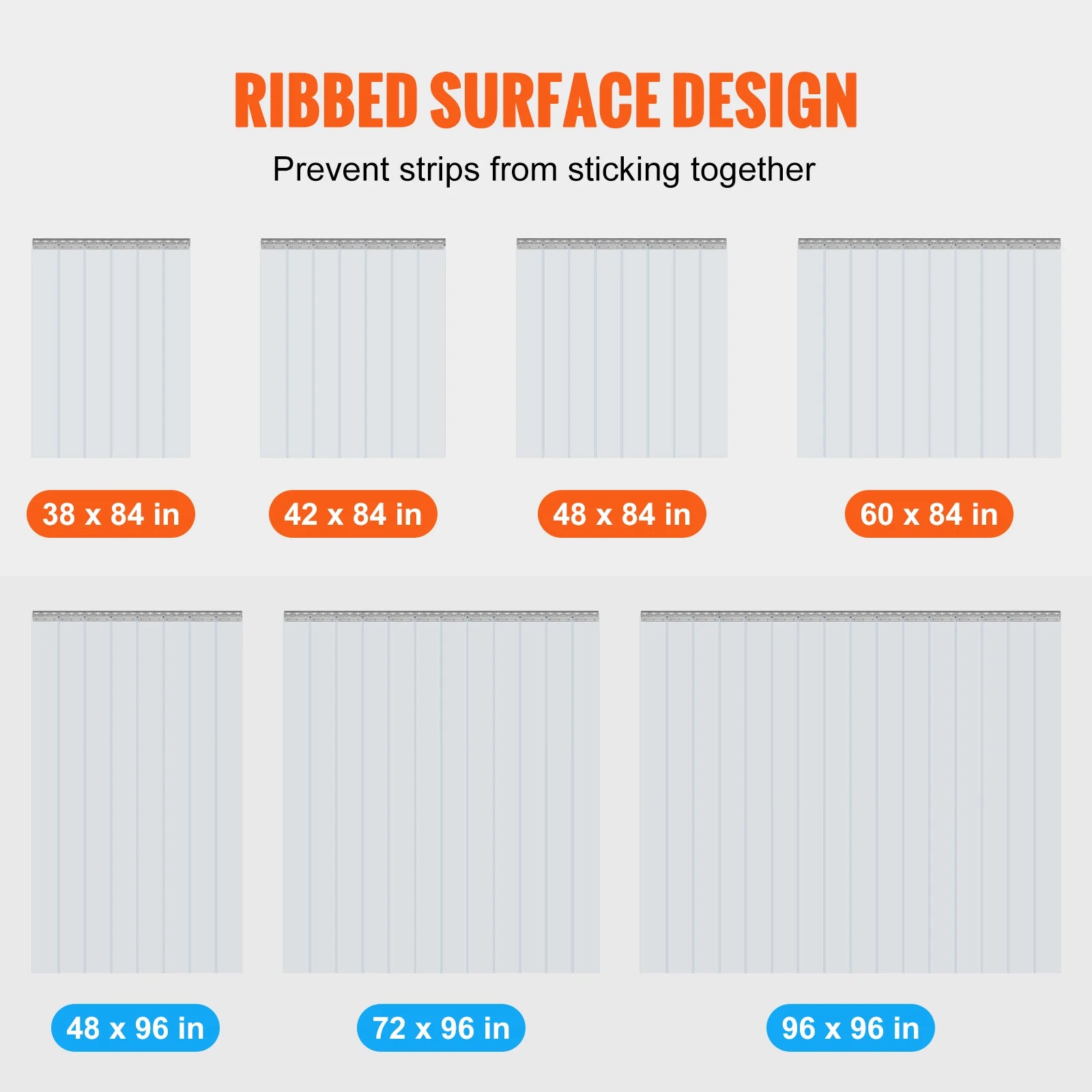 SucceBuy 2mm Door Strip Curtain &ndash; Clear PVC Windproof