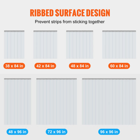 SucceBuy Strip Curtain Clear PVC &ndash; 50 Percent Overlap