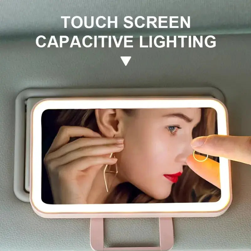 LED Car Sun Visor Vanity Mirror With Touch Control Rotation by InterCyprus Trading Ltd