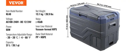 8L To 75L Car Refrigerator Outdoor Icebox Bluetooth NL40 / United States