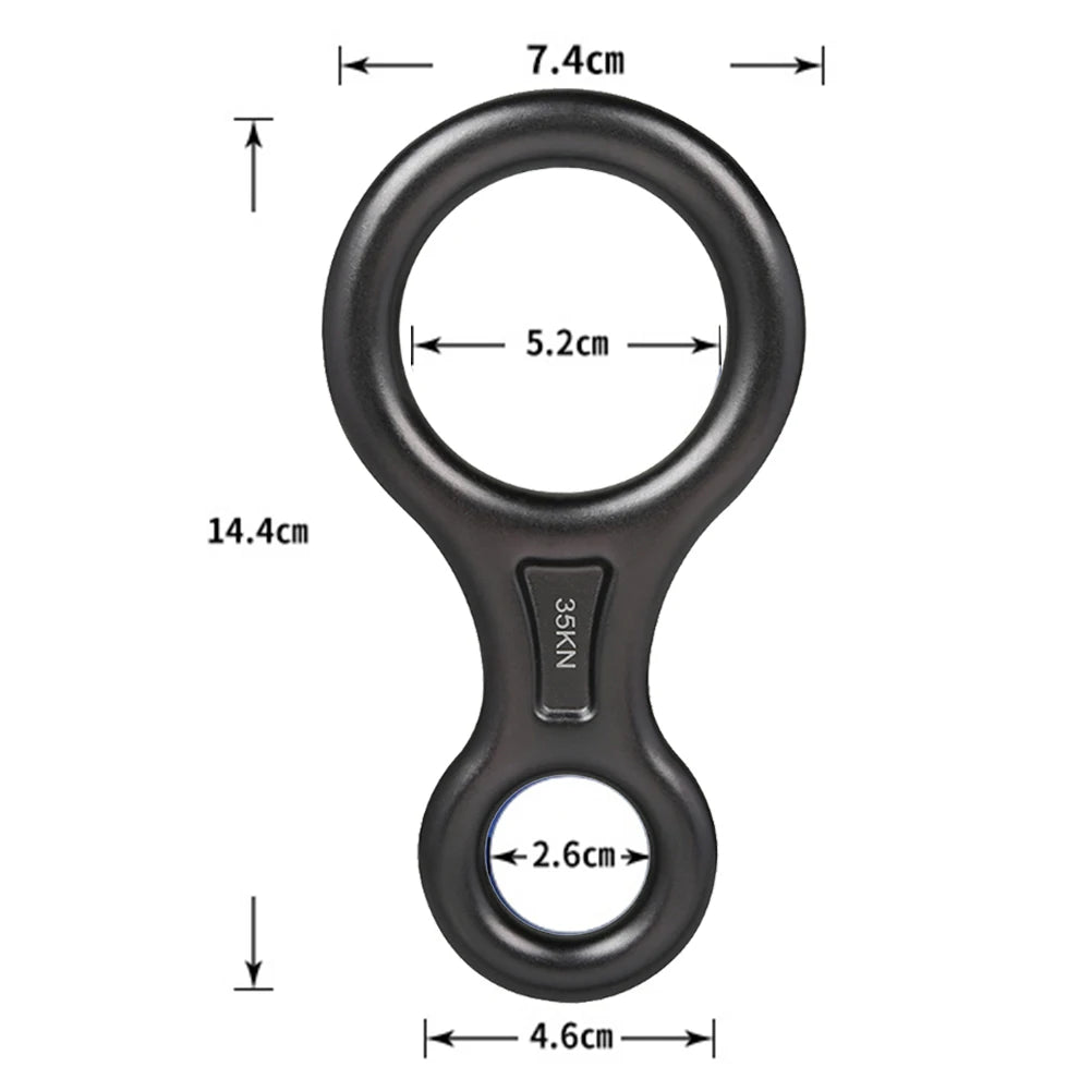 Figure 8 Small Climbing Descender Rappel Rings Outdoor Mountaineering Equipment Camping Portable Outdoor Elements