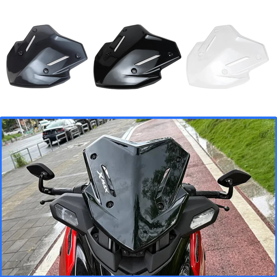 Yamaha XMAX 125 Tech MAX vindruta deflektor tillverkad av PC för främre sköld med vindskydd