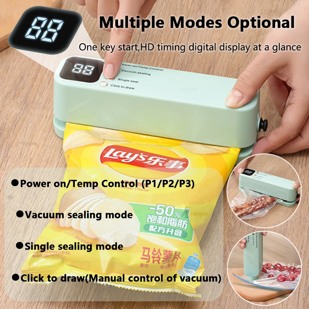 Mini Vacuum Sealer Portable Wireless &ndash; One-Touch Vacuum Seal