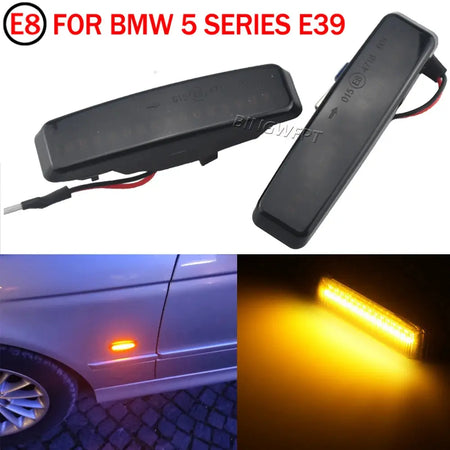 2PCS For Bmw 5 Series 5er E39 1995-2003 High Quality Dynamic Led Turn Signal Side Marker Lights Flowing Sequential Blinker Light by InterCyprus Trading Ltd