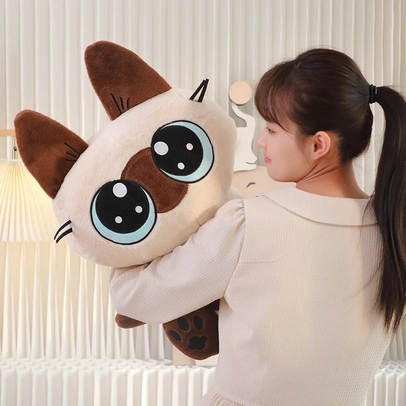 Super Soft 35-60cm Siamese Cat Stuffed Doll for Cozy Home Decor