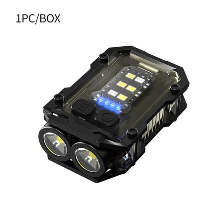 Super Bright Powerful Pocket Torch Light LED Multifunctional Linterna Magnetic COB LED EDC Mini Keychain Flashlight Rechargeable &ndash; Ultra-Bright LED Power Black