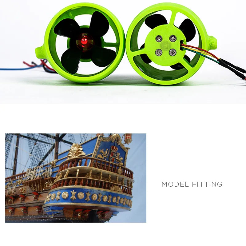 High-Performance 12V-24V 20A Underwater Thruster Motor for RC Boats