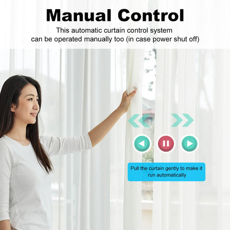 Manhot Tuya Smart Zigbee/WiFi Electric Shutter Curtain Motor with Voice Control