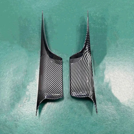 Interior Door Handle Covers Black Carbon Style for BMW 7 Series F01 F02 by InterCyprus Trading Ltd
