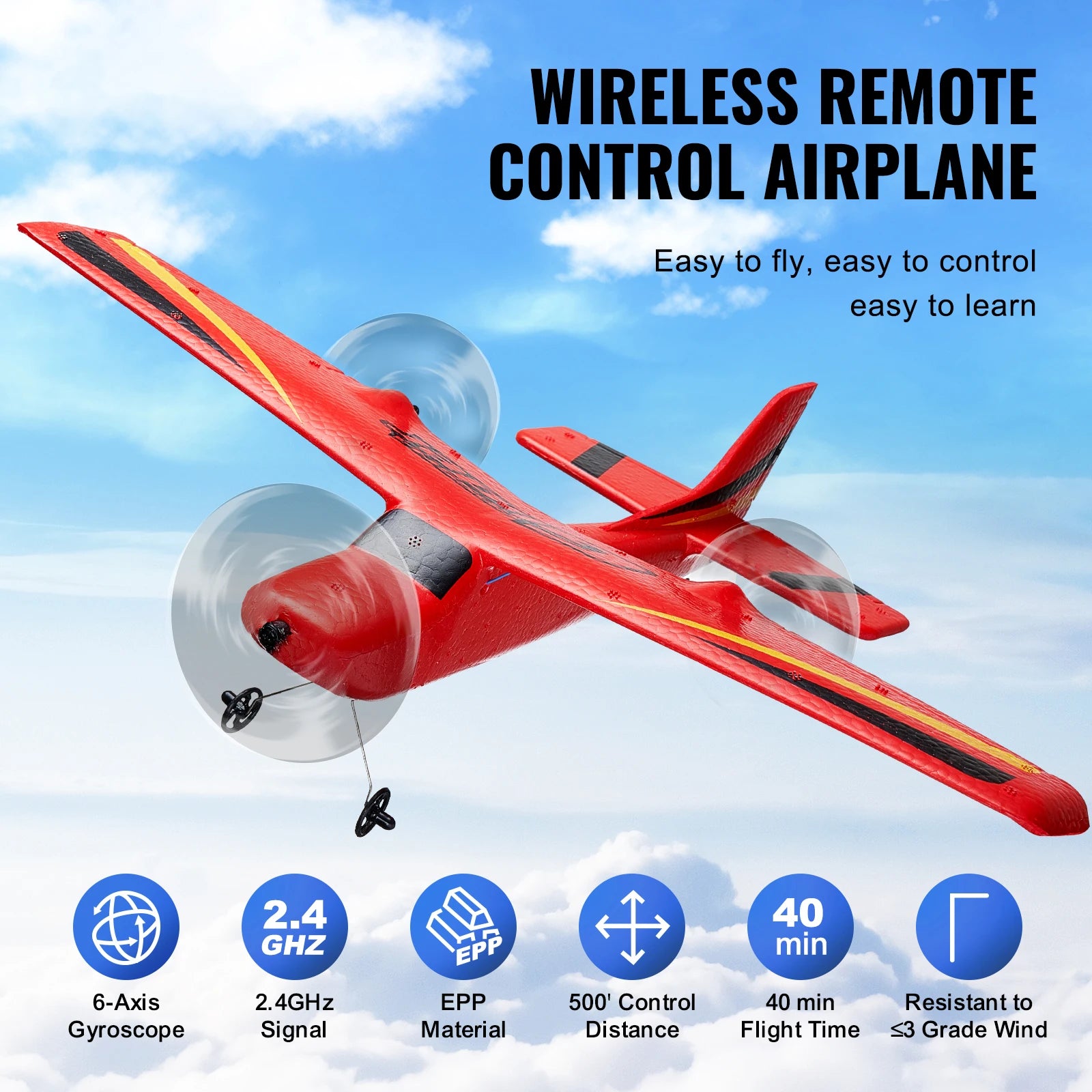 SucceBuy Z50 RC Plane 2.4G 2CH &ndash; Six Axis Flight Stabilizer