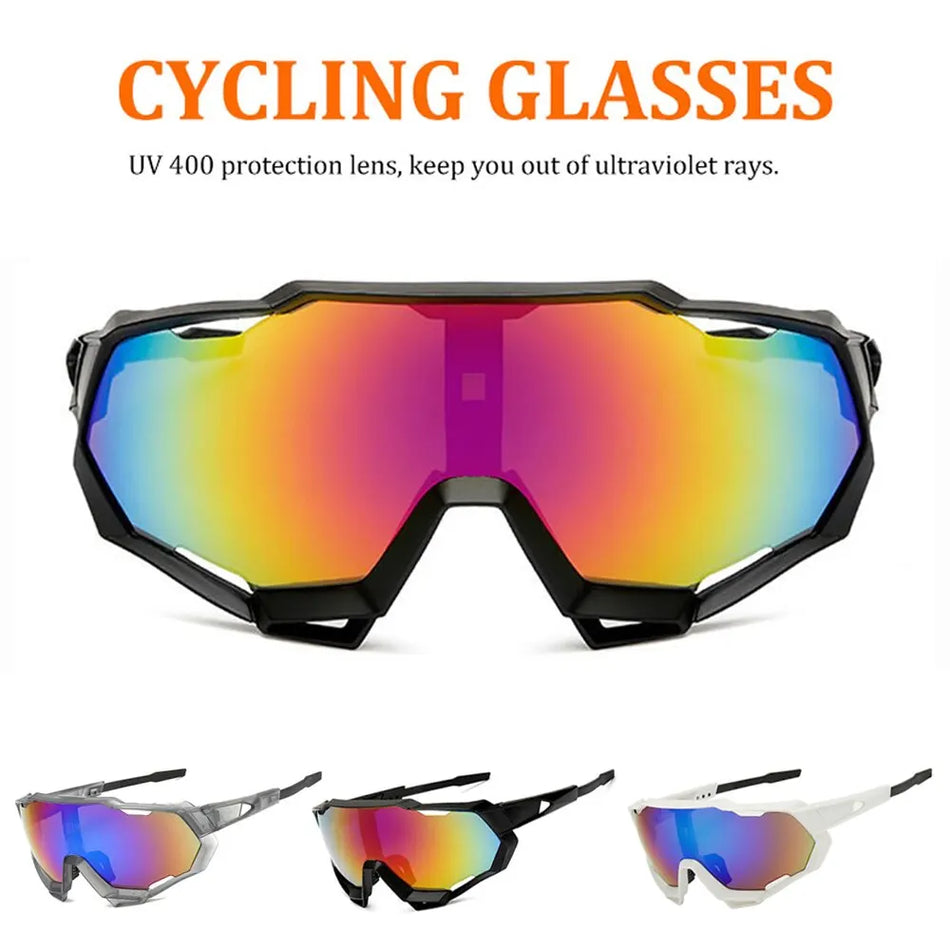 Outdoor fietsbril UV400 bescherming, winddichte acetate monturen, unisex