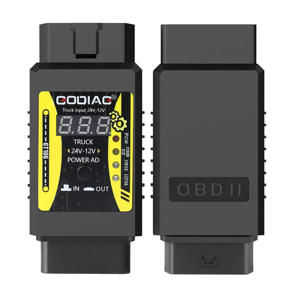 GODIAG GT106 24V to 12V Heavy Duty Truck Adapter for X431, Easydiag, Plastic