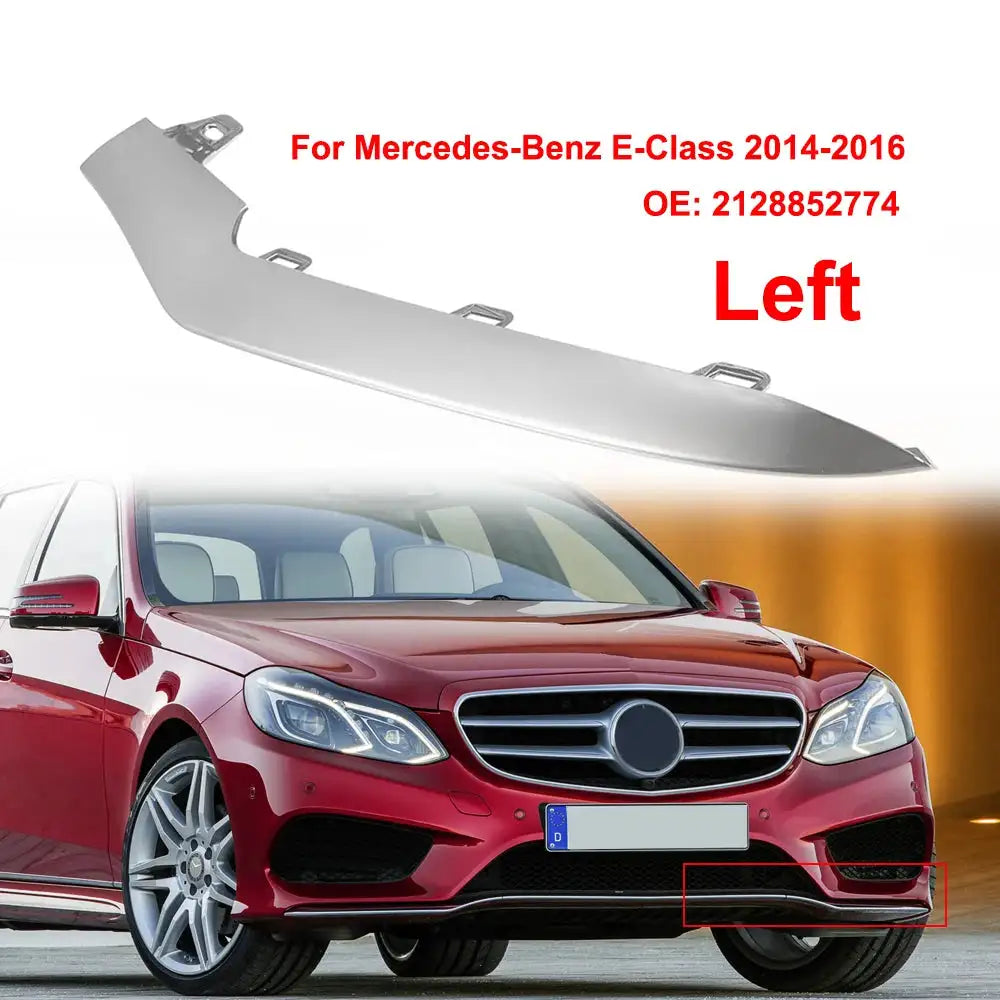 Mercedes E Class Left Right Front Bumper Chrome Trim 2014 left-2128852774