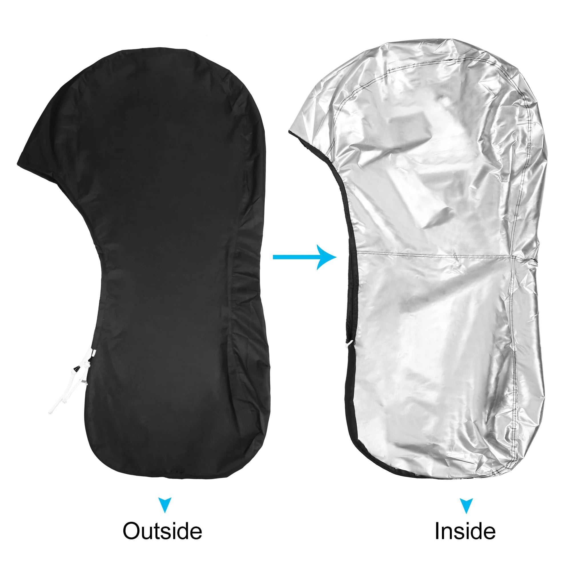 X Autohaux Waterproof Motor Full Outboard Boat Engine Cover Fit Up to 250-300HP 420D Oxford Cloth Boat Outboard Motor Protector