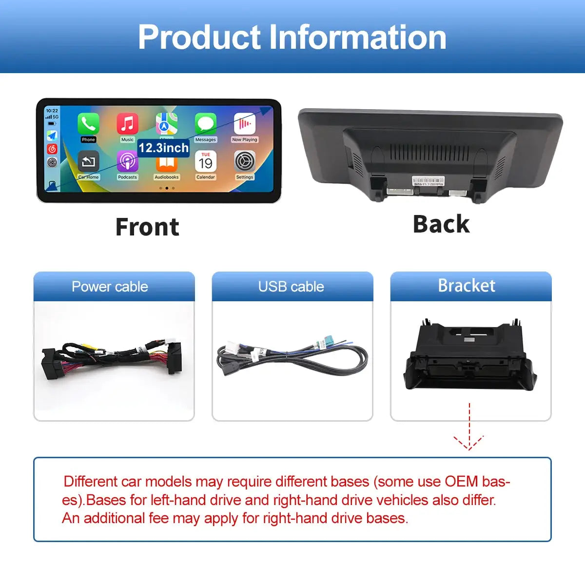 12.3“Wireless CarPlay For Mercedes Benz GLA CLA GLC GLK W205 W176 C117 Ultra thin Touch Multimedia screen with Android Auto BT by InterCyprus Trading Ltd