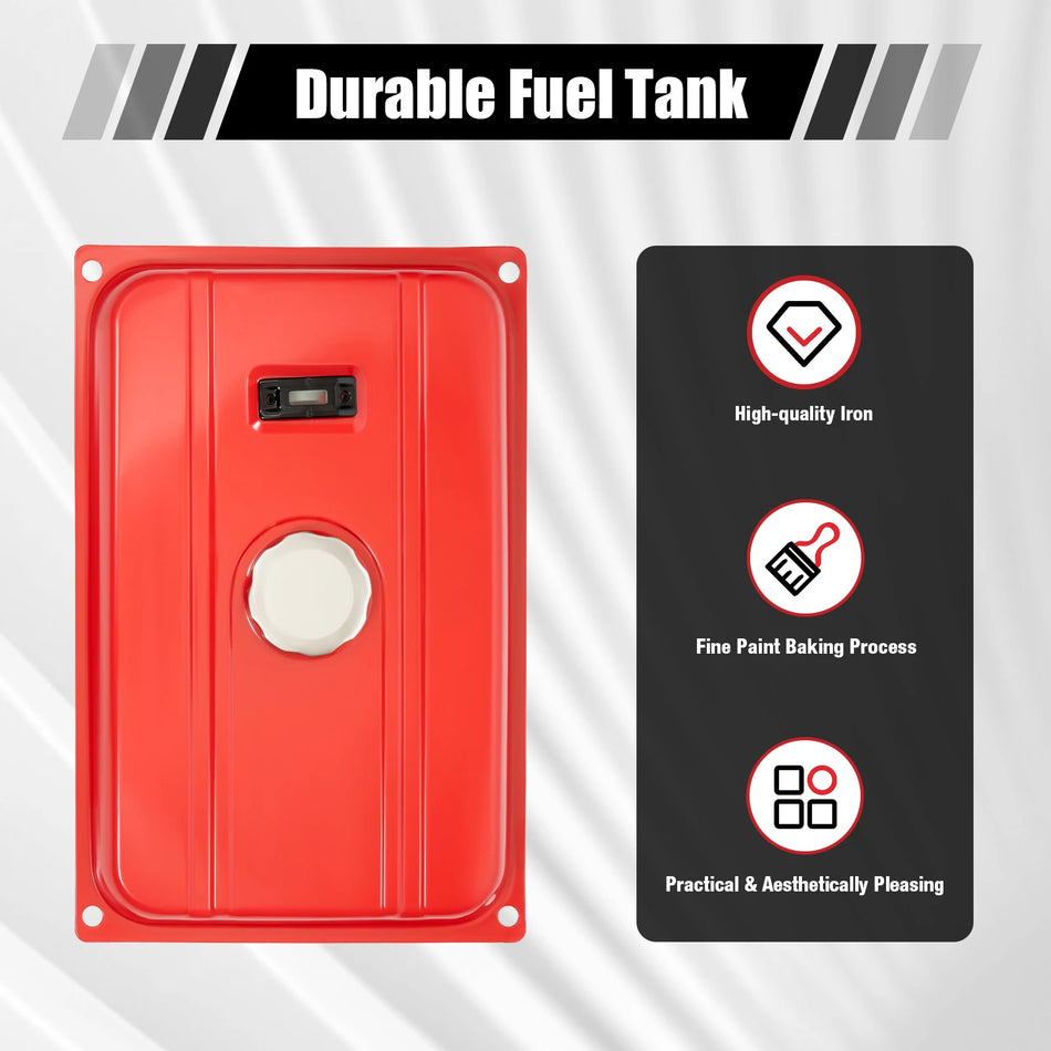 Tanque de combustible universal rectangular rojo de 15L para la mayoría de los generadores