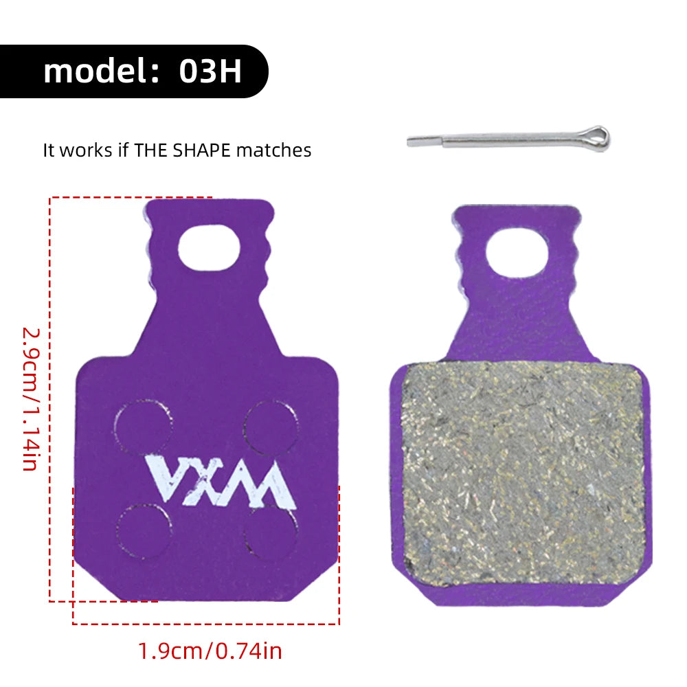 VXM Purple Polymetallic Disc Pad For Shimano B01S &ndash; Durable Purple 03H