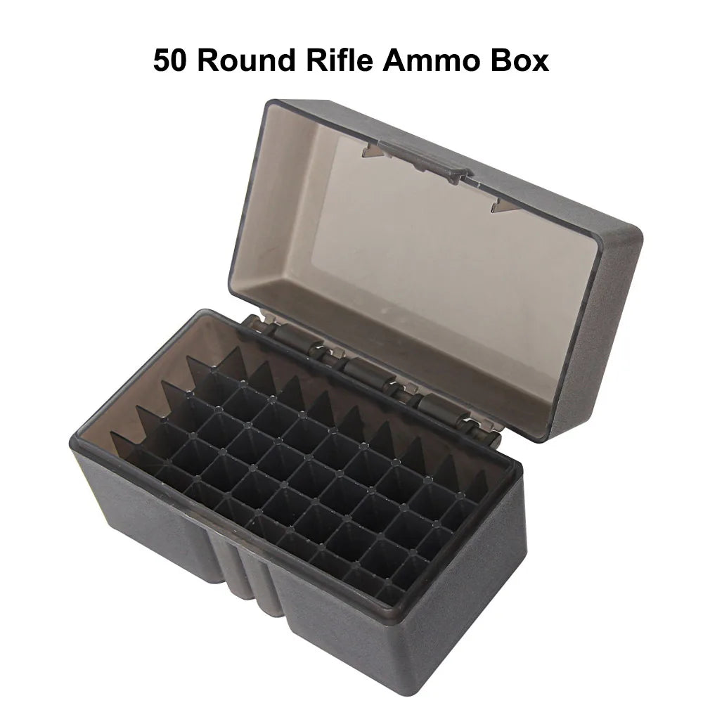 L1QPJ0502 50-Round Flip-Top Rifle Ammo Box &ndash; Easy Access