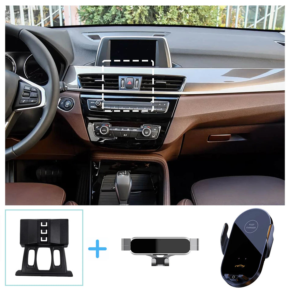 BMW X2 F39 Trådlös Laddning Bil Telefonhållare Gravitation Fäste