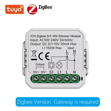Tuya WiFi 0/1-10V LED Dimmer Controller &ndash; Voice Control Tuya 0-10V Zigbee