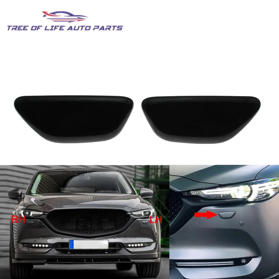 Headlight Washer Nozzle Cover for Mazda CX-5 2017-2018 KF Front Bumper Plastic Replacement