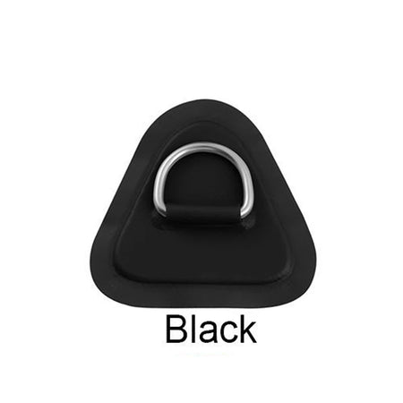 Surfboard D Ring Patch PVC Stainless Steel Triangle Anchor Point for Kayak Canoe Water Sports Rigging Multi-purpose black