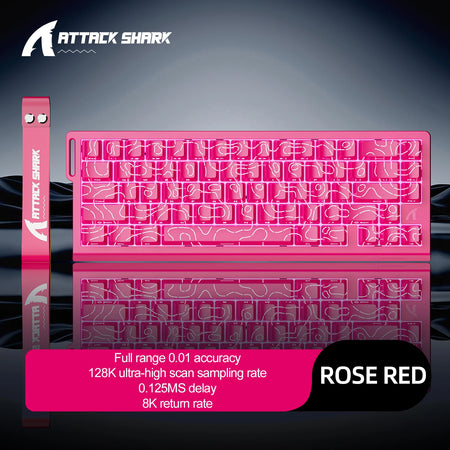X68HE ATTACK SHARK &ndash; Ultra-Fast 0.125ms Response Time Berry Red / Magnetic Switch