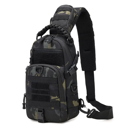 Tactical MOLLE Chest Bag for Outdoor Sports and Travel Black CP