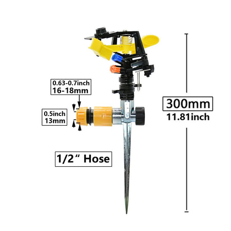360 Degree Rotating Jet Sprinklers | Double Outlet Rocker Nozzles for Efficient Garden Irrigation H