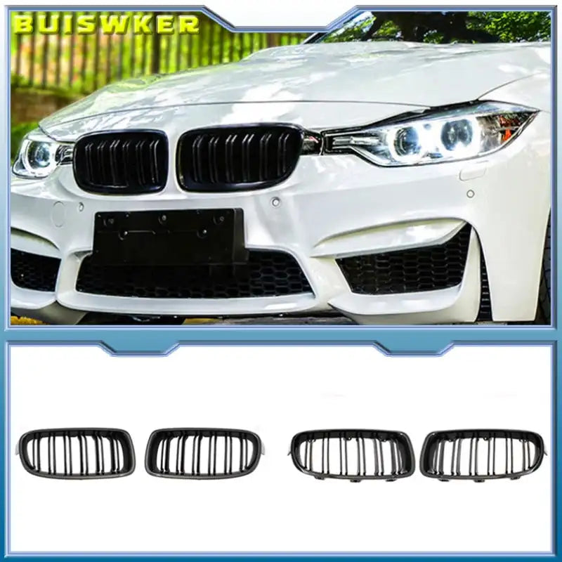 ABS Front Kidney Grille Dual Slat For BMW F30 F31 F35