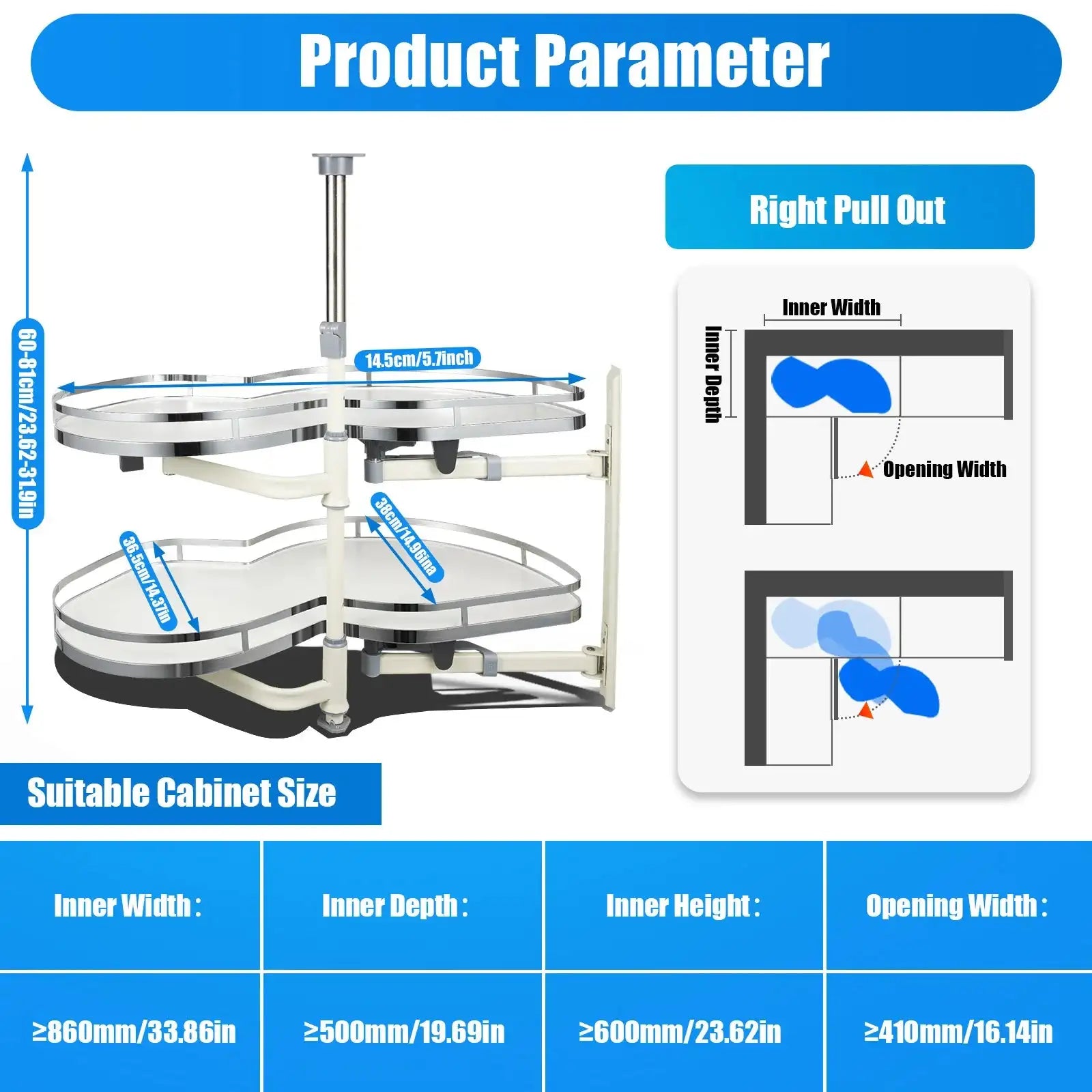 Corner Shelves for Cabinet Storage - Space Saving Design