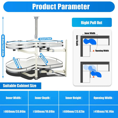 Corner Shelves for Cabinet Storage - Space Saving Design
