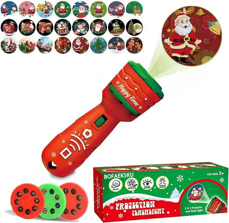Kids Projector Flashlight Toy &ndash; Fun Christmas Pattern for Early Education
