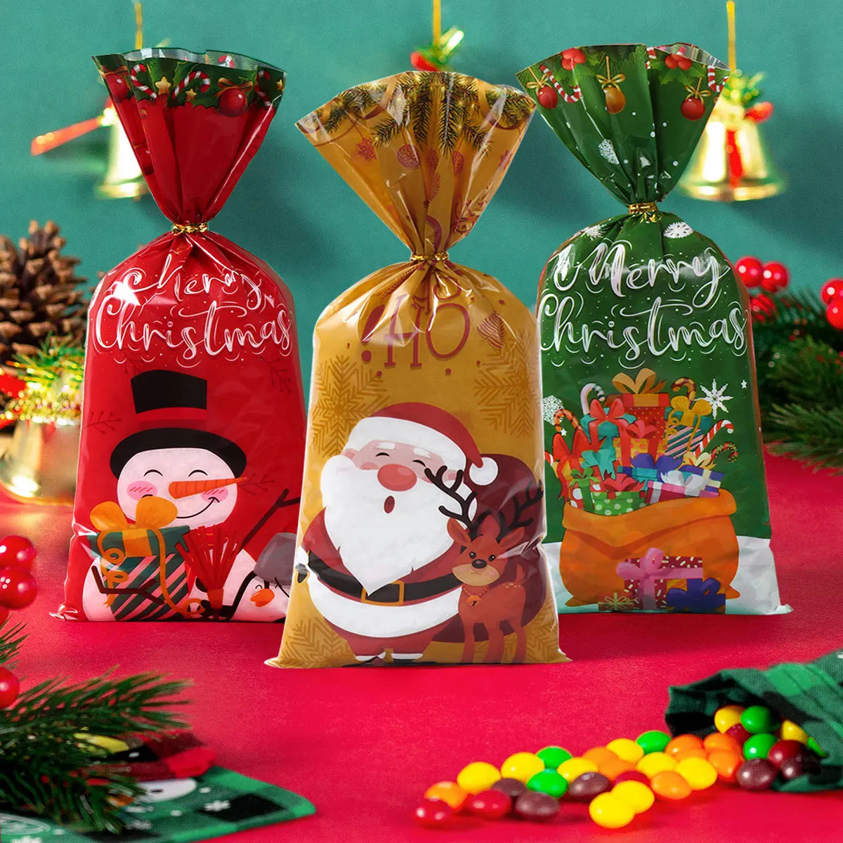 Christmas Candy Gift Bags Santa Decoration Huiran InterCyprus
