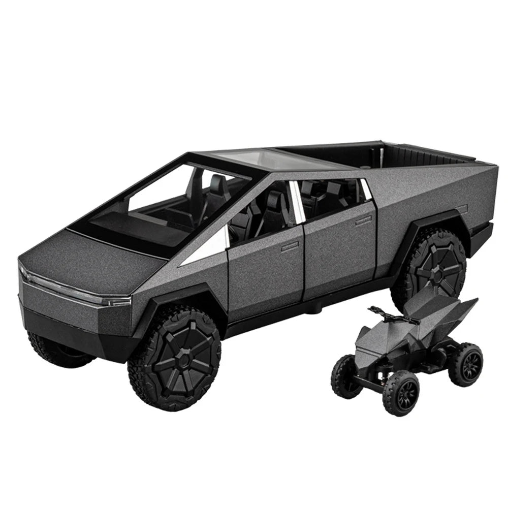 1/32 Scale Alloy Pickup Truck with Sound and Light Features Gray