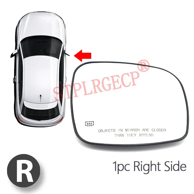 Driver Rearview Side Mirror Lens Door Wing Mirrors Glass with Heating Parts Accessories for Chrysler Town Country 2008-2016 by InterCyprus Trading Ltd