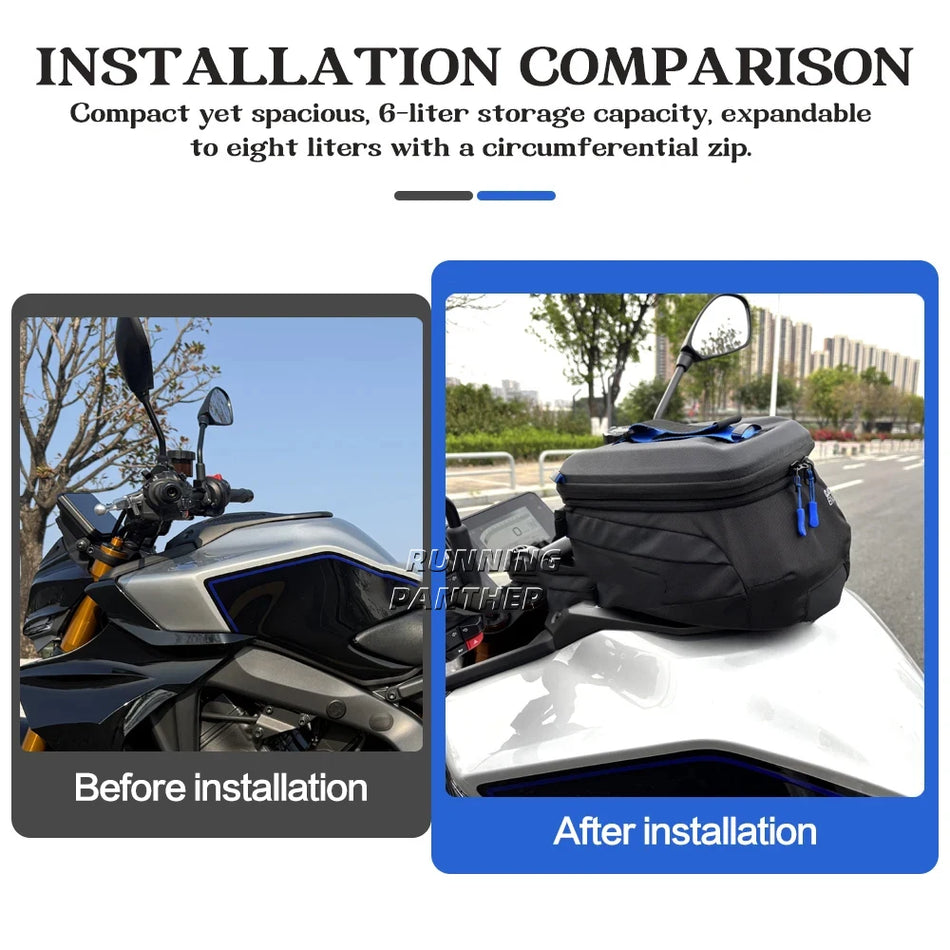 Ūdensizturīgs 6L-8L ātrās bloķēšanas tvertņu soma Yamaha MT-09 SP